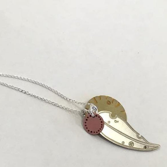 Leaf Mixed Metals Necklace