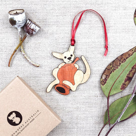Gumleaf Kangaroo Ornament
