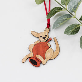 Gumleaf Kangaroo Ornament