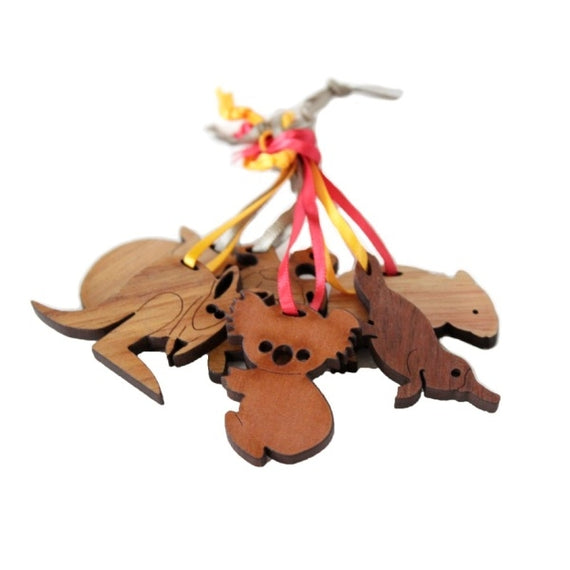 Wooden animal decorations
