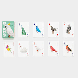 Birds Playing Cards