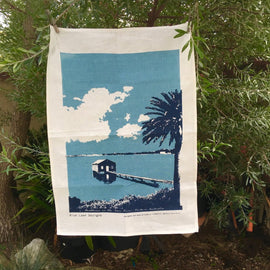 Boathouse on the Swan Tea Towel