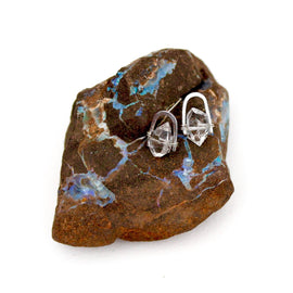 Herkimer Diamond Staple Earrings