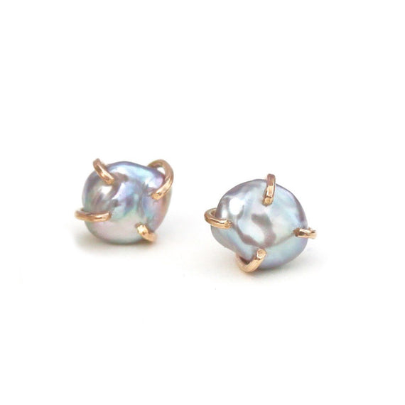 Grey gold earrings clearance