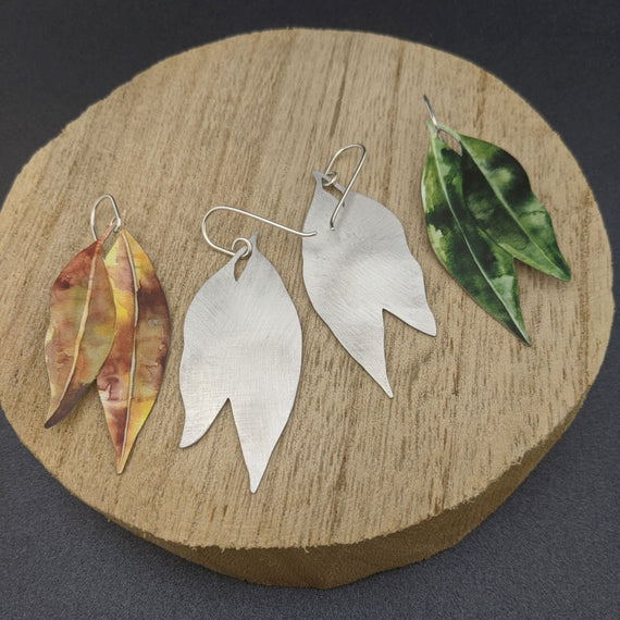 Eucalyptus Leaf And Gum Nut Hoop Earrings By Giftful Of Joys | In.cube8r