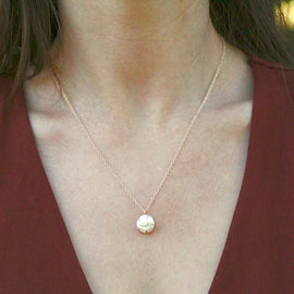 White Pearl Raw Necklace