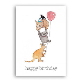 Aussie Animals Birthday Stack Card