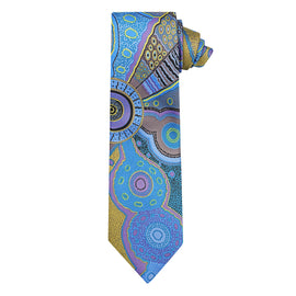 Kangaroo Story Blue/Yellow Tie