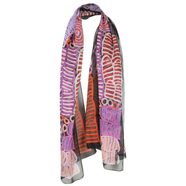 Awelye and Bush Melon Lilac/Rust Scarf