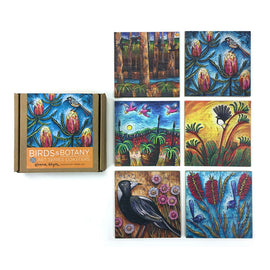 Birds and Botany Coaster Set