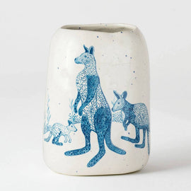 Blue Roos Pebble Vase