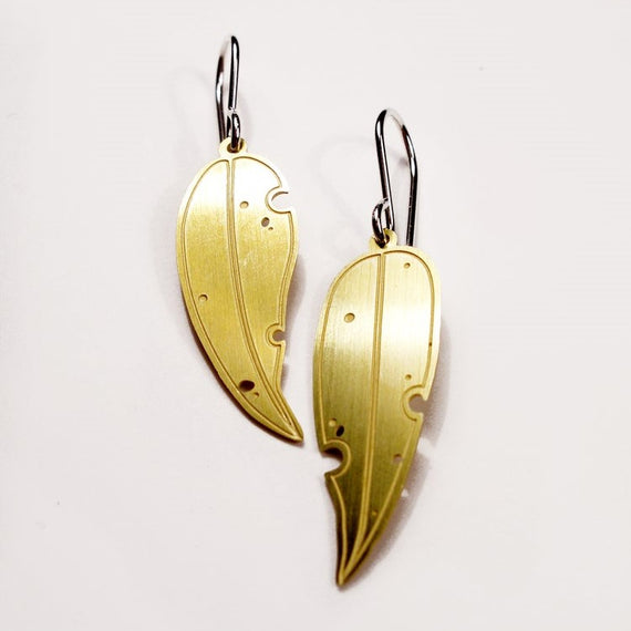 Gum leaf earrings sales