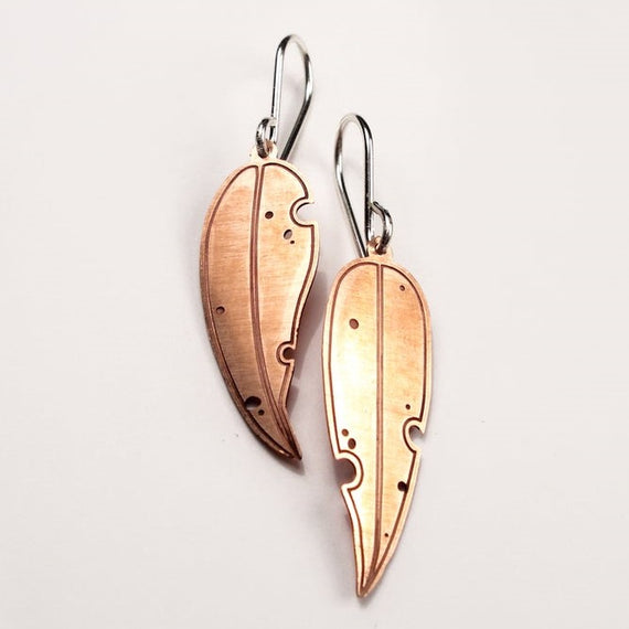 Small Gum Leaf Earrings Aspects of Kings Park