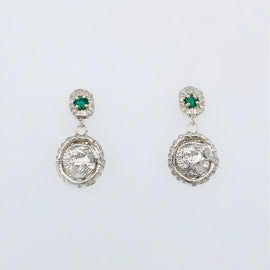 Royale Portrait Silver Earrings