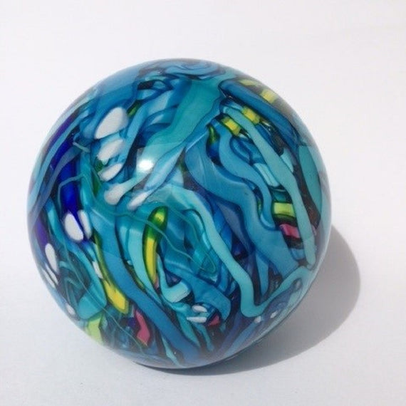 Round Multi-coloured Paperweight