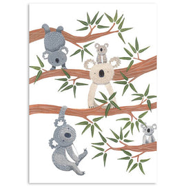 Koalas Playing in the Trees Card